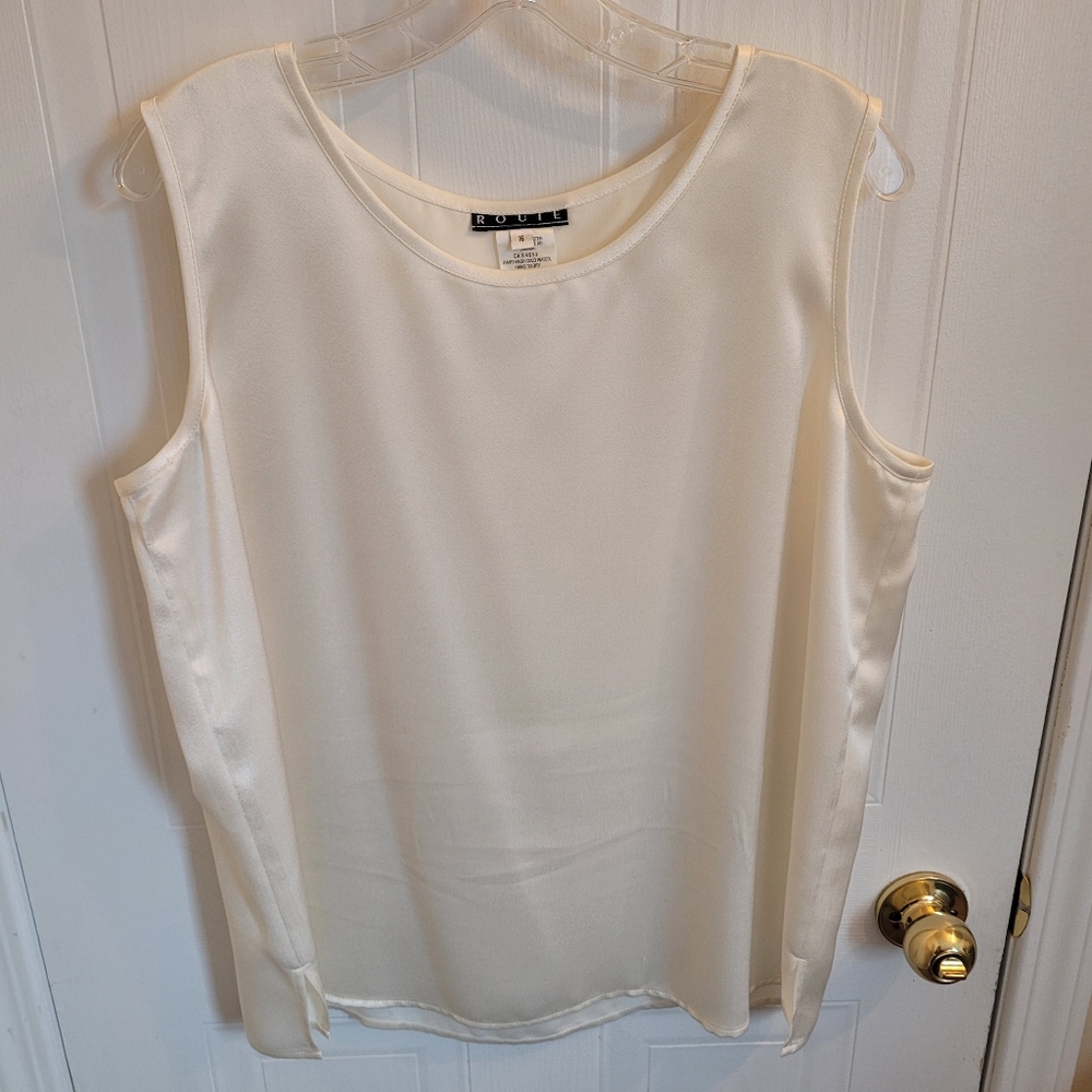 Women's Route Sleeveless Silk Blouse Size 16